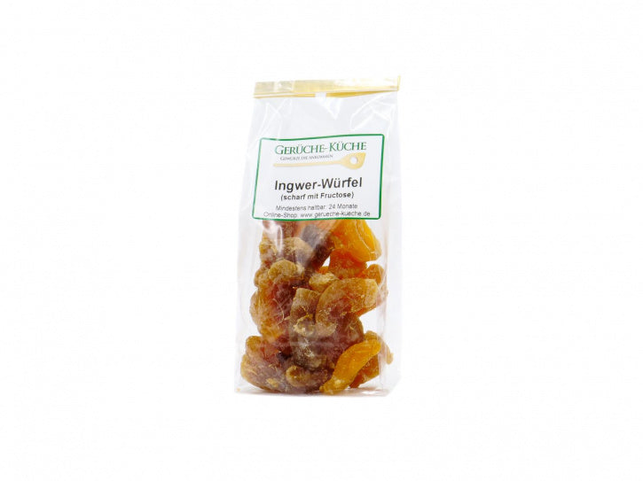 Ingwer Würfel mit wenig Fruktose gesüßt (scharf)