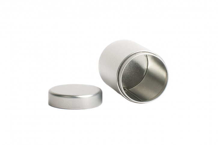 Runde Gewürzdose silber