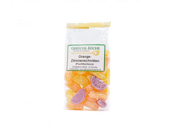 Orange-Zitrone Schnitten - Fruchtbonbons