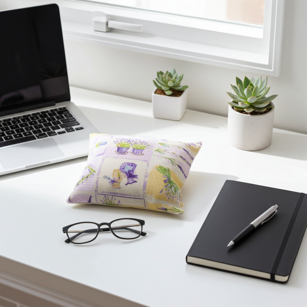 Lavendelkissen Beige – handgenäht als handgenähtes Lavendelkissen in stilvoller Anwendung