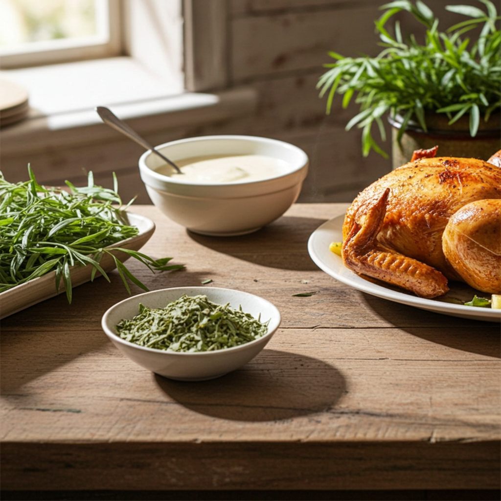 tarragon leaves (shredded)
