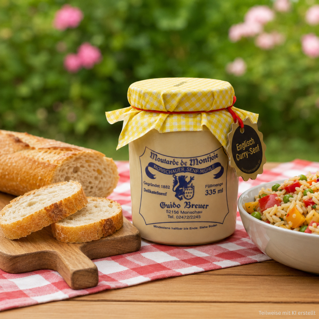 Moutarde au curry anglais - Moutarde Monschauer - 335 ml