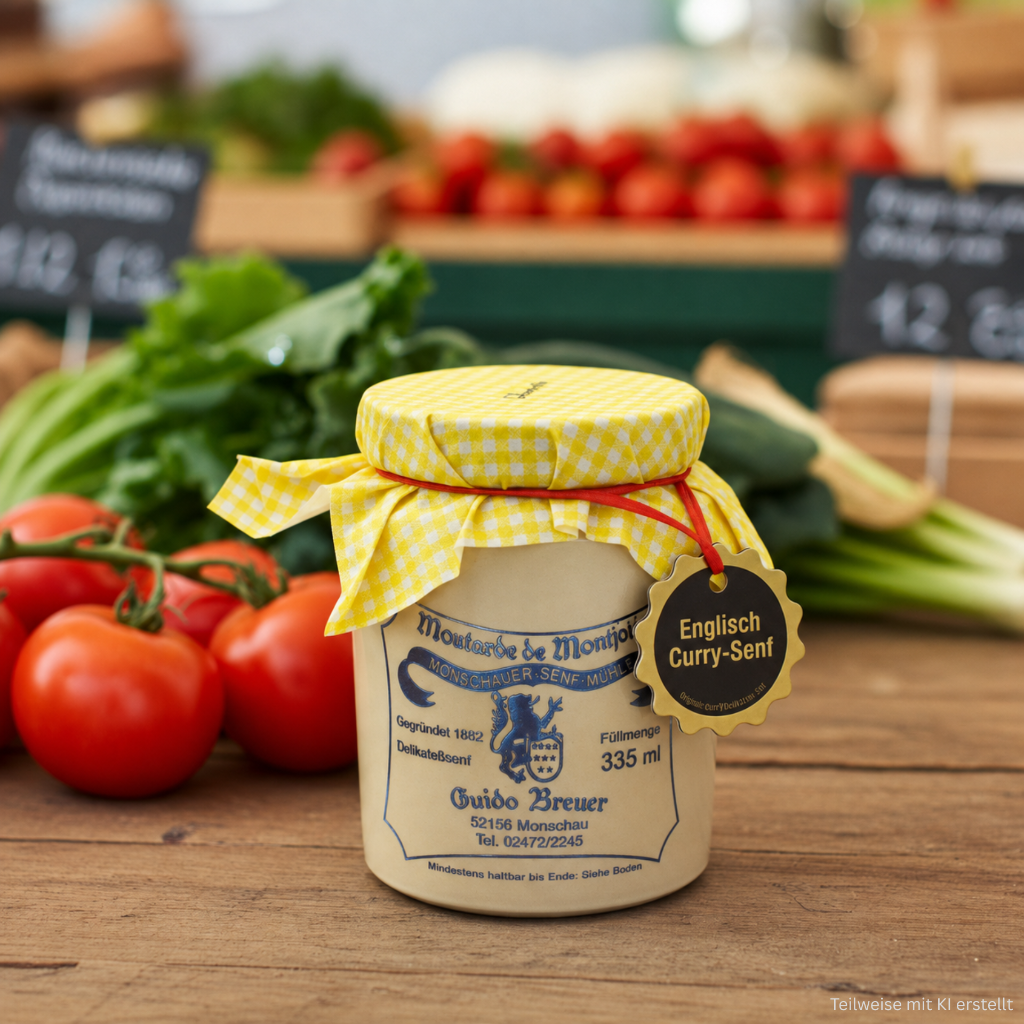 Moutarde au curry anglais - Moutarde Monschauer - 335 ml