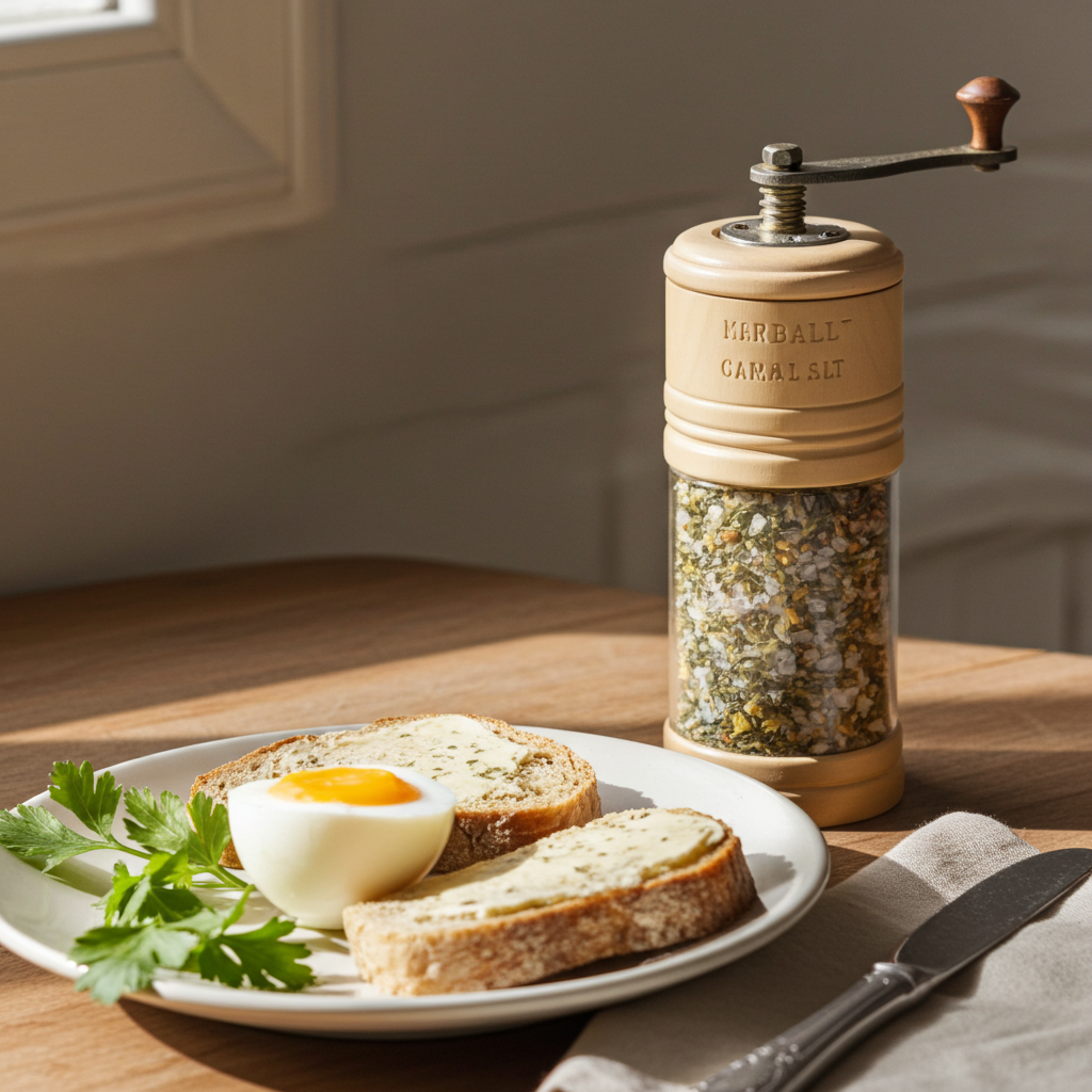 Herbal salt for the mill (spice preparation)