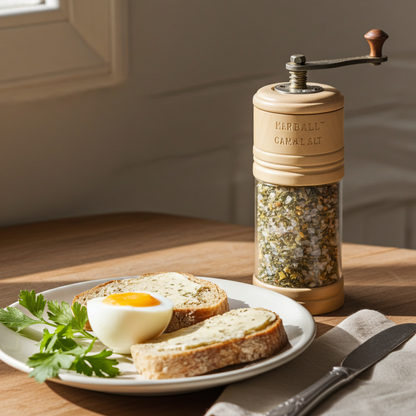 Herbal salt for the mill (spice preparation)