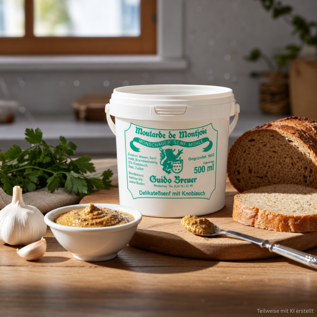 Knoblauch-Senf - Monschauer Senf - 500 ml