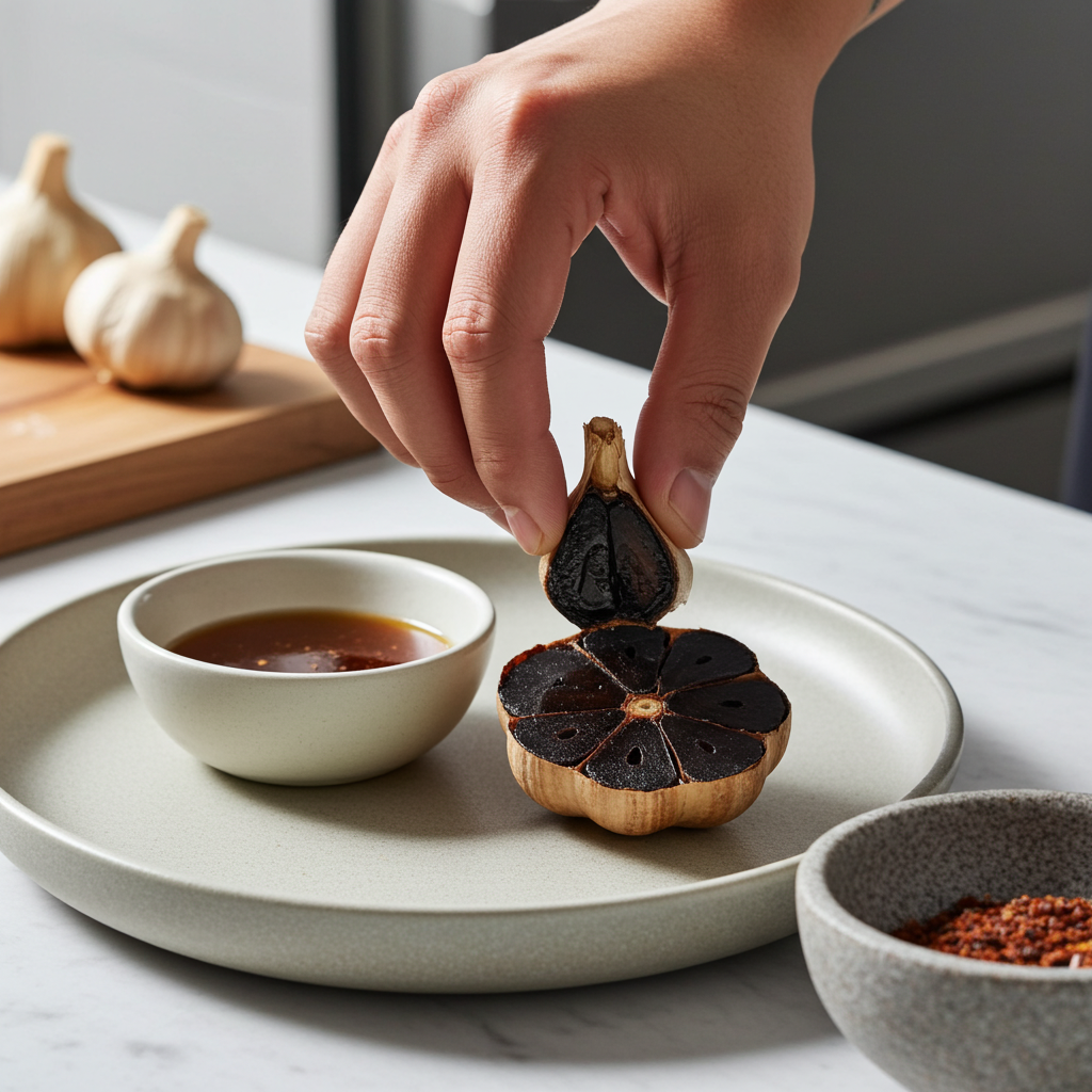 Schwarzer fermentierter Knoblauch aus Spanien