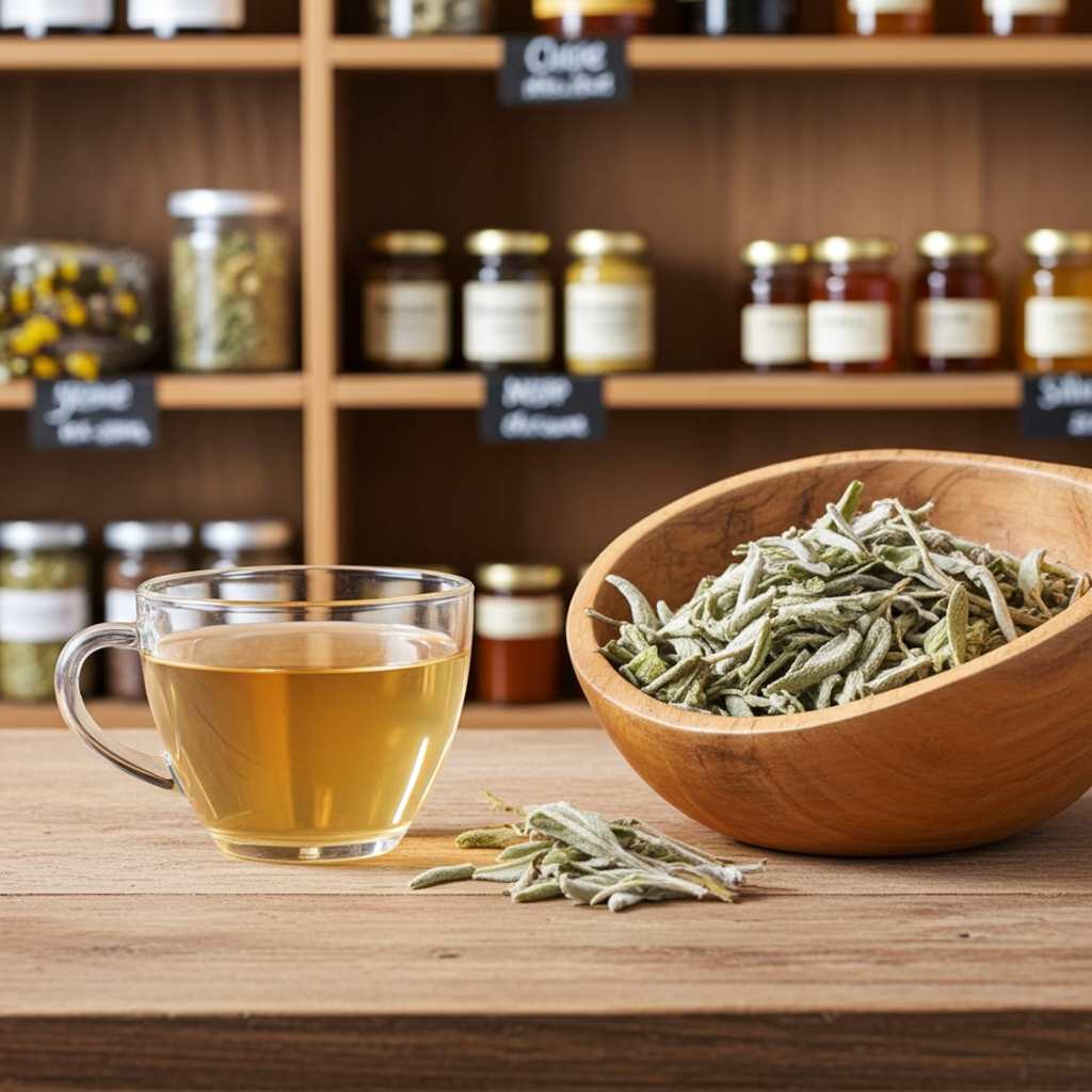 whole sage leaves - sage tea