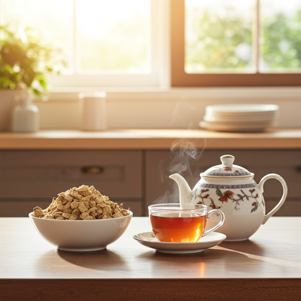 Süßholzwurzel geschält-geschnitten Nahaufnahme