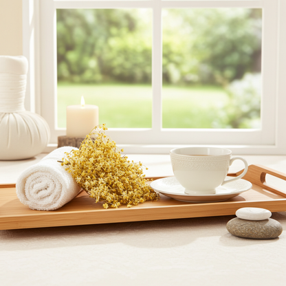 Fleurs de sureau, frottées