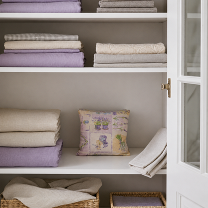 Lavendelkissen Beige - handgenäht