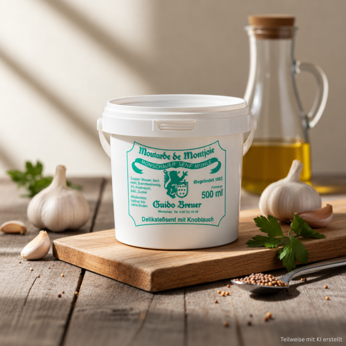 Knoblauch-Senf - Monschauer Senf - 500 ml