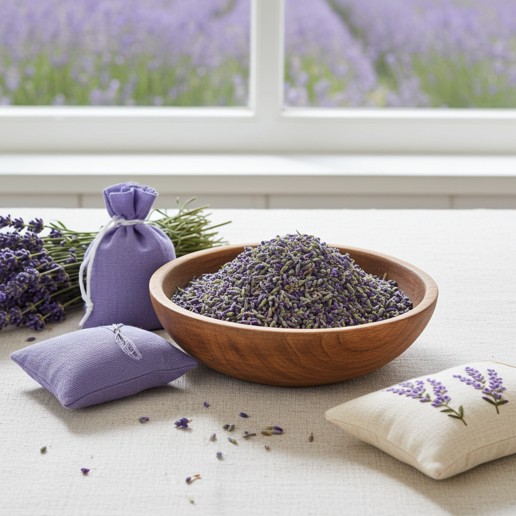 Nahaufnahme von Lavendelblüten tiefblau aus der Provence mit intensiver Farbe und feiner Struktur