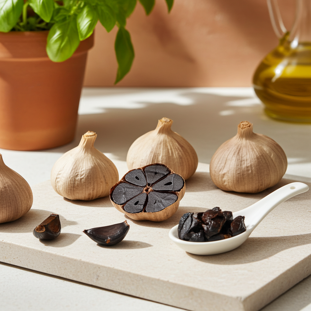 Schwarzer fermentierter Knoblauch aus Spanien
