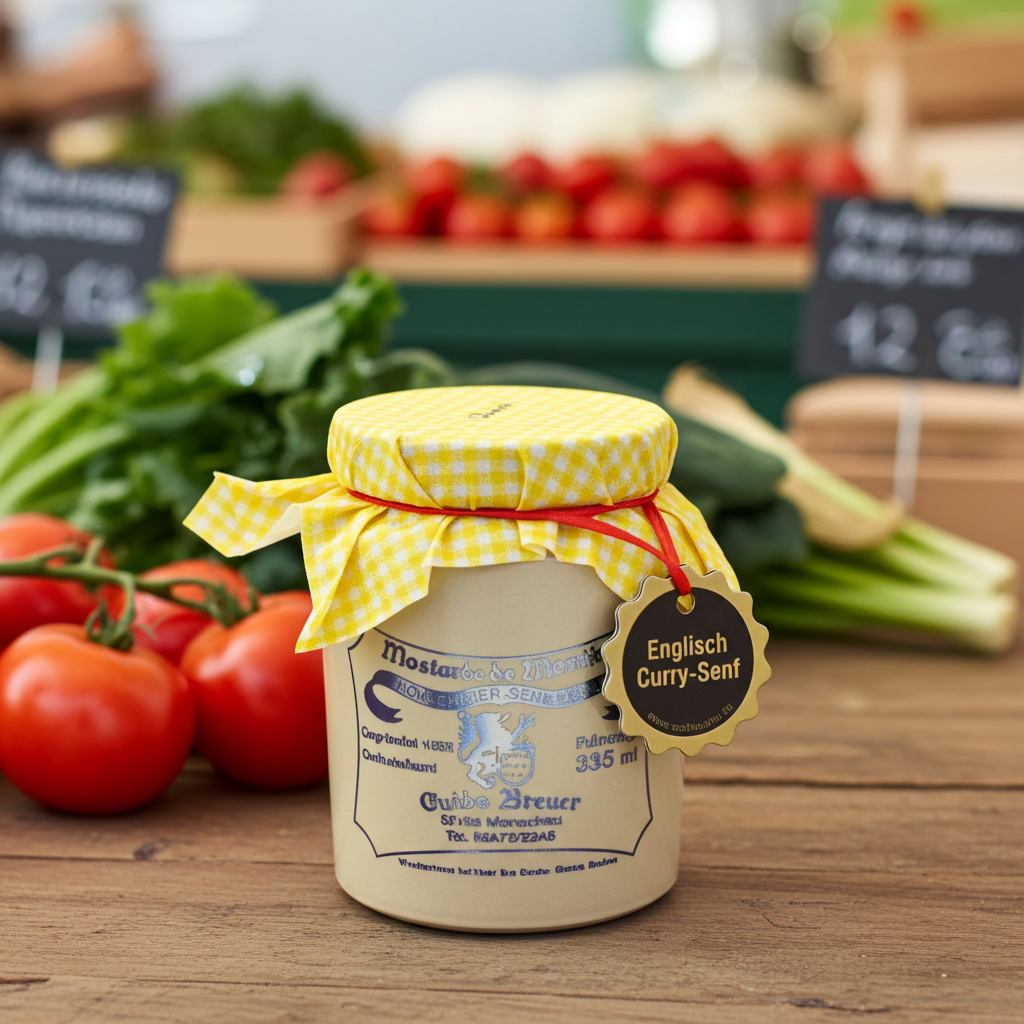 Englisch-Curry-Senf Monschauer Senf Historische Senfmühle Monschau 335 ml