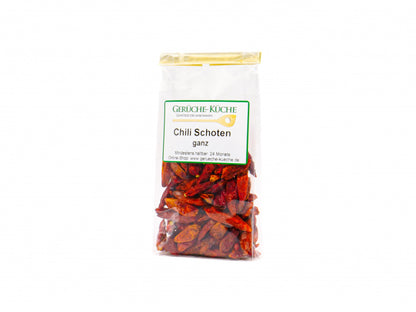 Chili Schoten ganz, Pili Pili