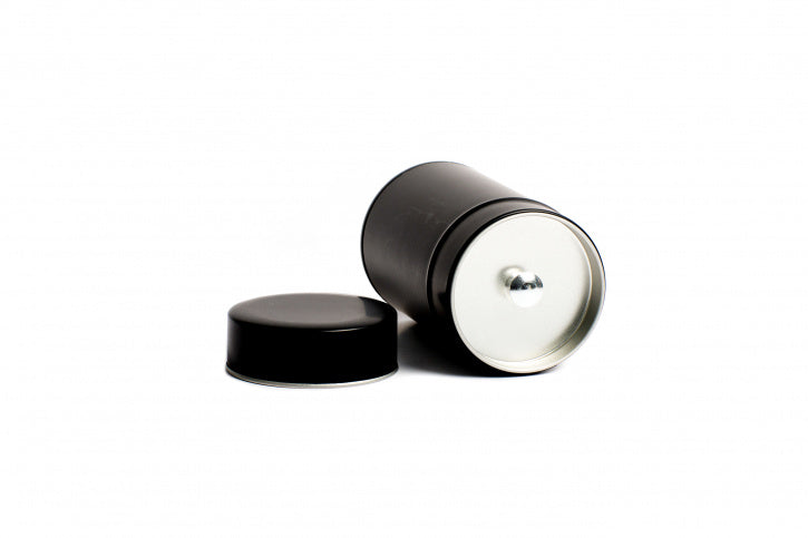 Runde Teedose - Kräuterdose schwarz klein
