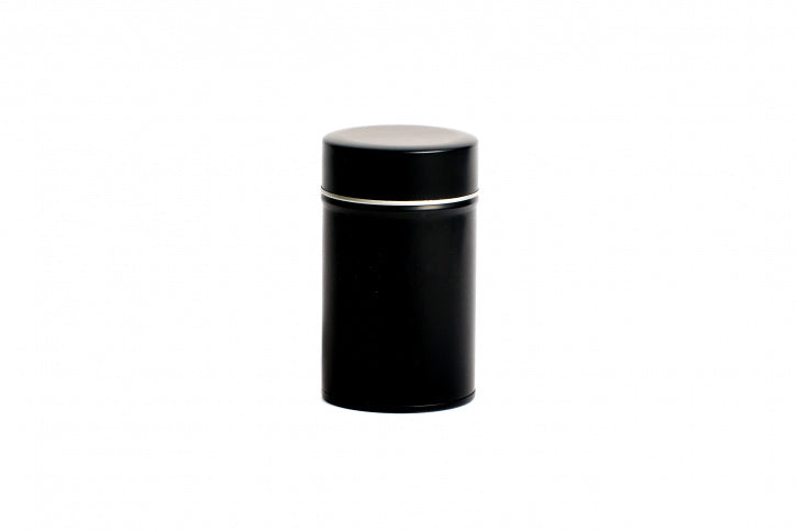 Runde Teedose - Kräuterdose schwarz klein