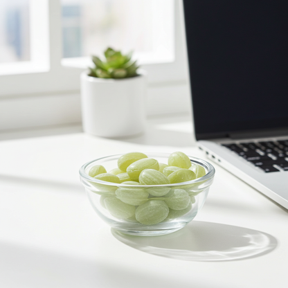 Zuckerfreie Eukalyptus Menthol Bonbons Kräuterbonbons Detailansicht