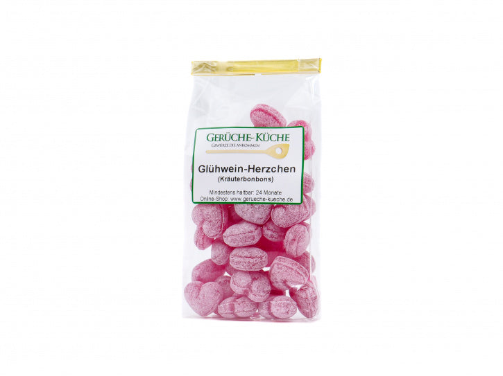 Glühweinherzen (Kräuterbonbons)