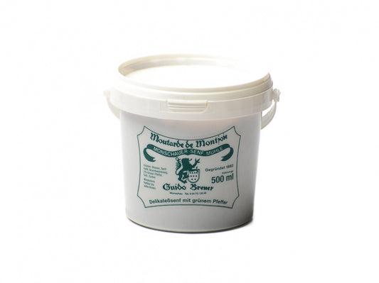 Grüner-Pfeffer-Senf - Monschauer Senf - Moutarde de Montjoie - 500 ml