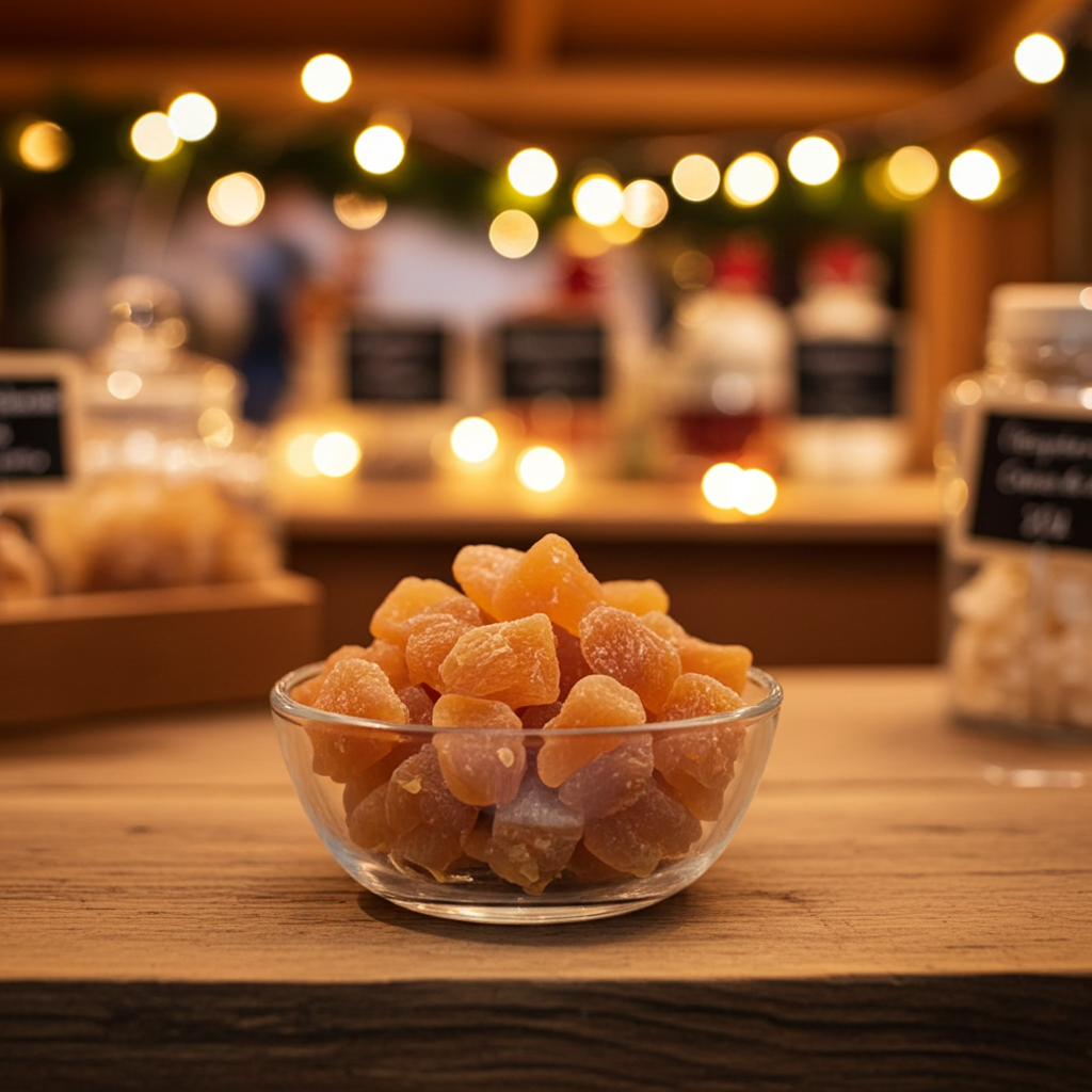 Ingwer Würfel mit wenig Fruktose gesüßt scharf Produktansicht