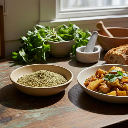 fried potatoes fine (seasoning preparation)