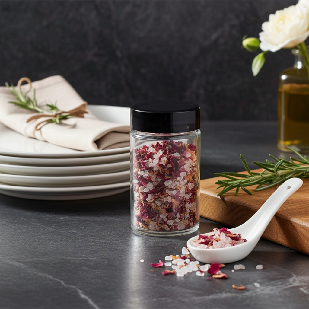 rose petal salt (seasoning salt)
