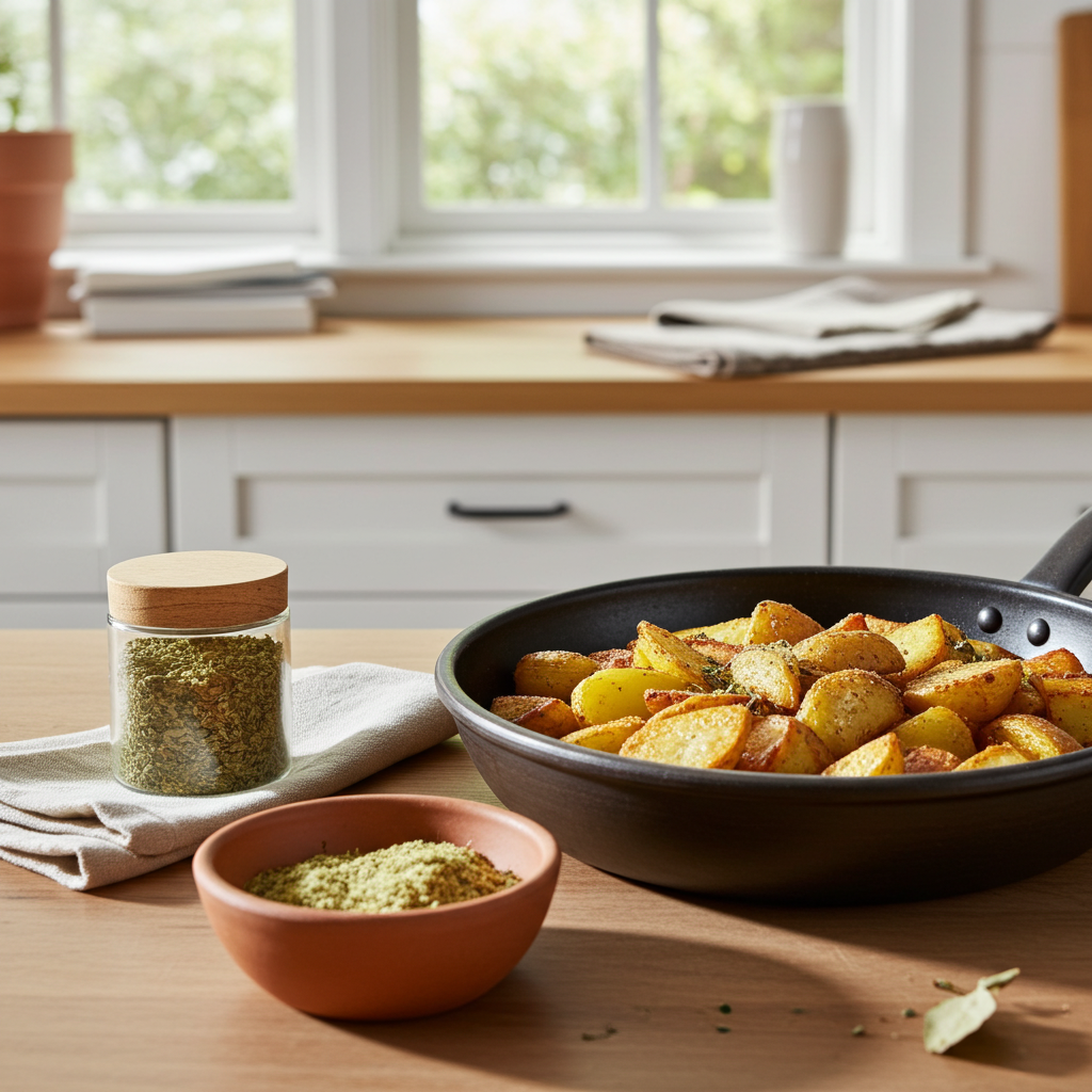 fried potatoes fine (seasoning preparation)