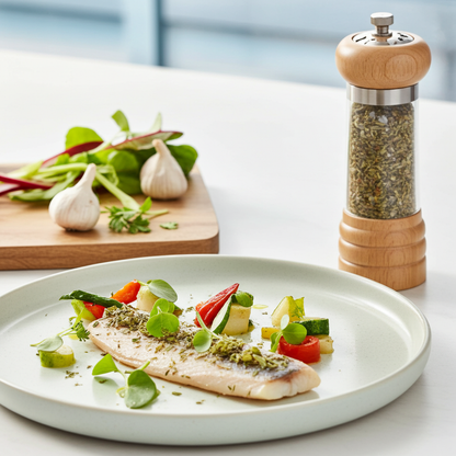 Herbal salt for the mill (spice preparation)