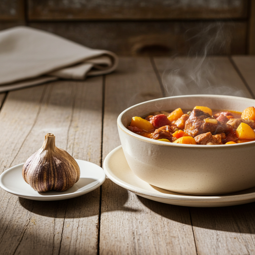 Geräucherter Knoblauch Knolle
