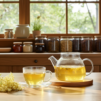 Fleurs de sureau, frottées