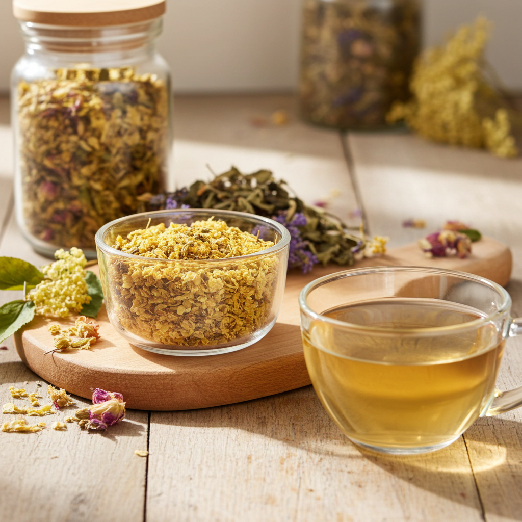 Fleurs de sureau, frottées