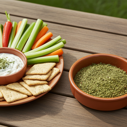 dipping garden herbs (spice preparation)