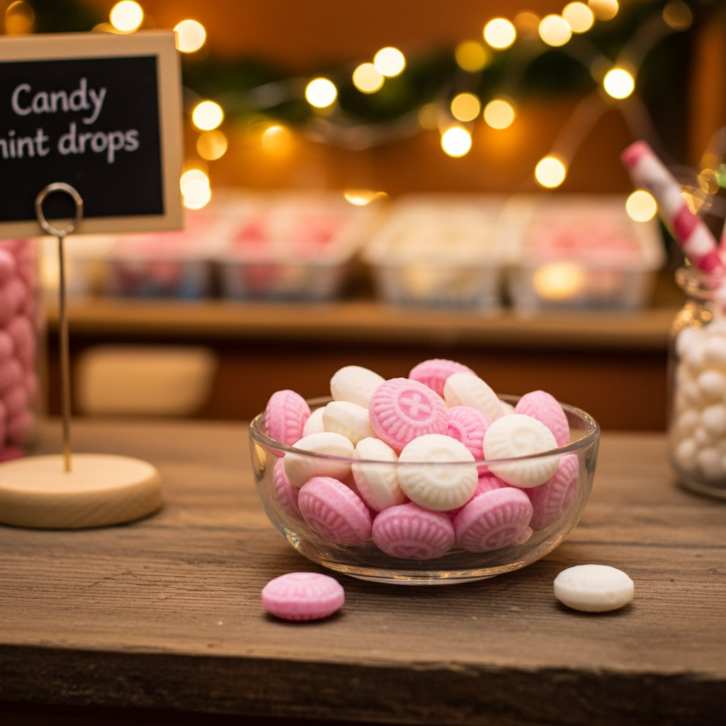 Orientalische Minzdrops Kräuterbonbons Nahaufnahme