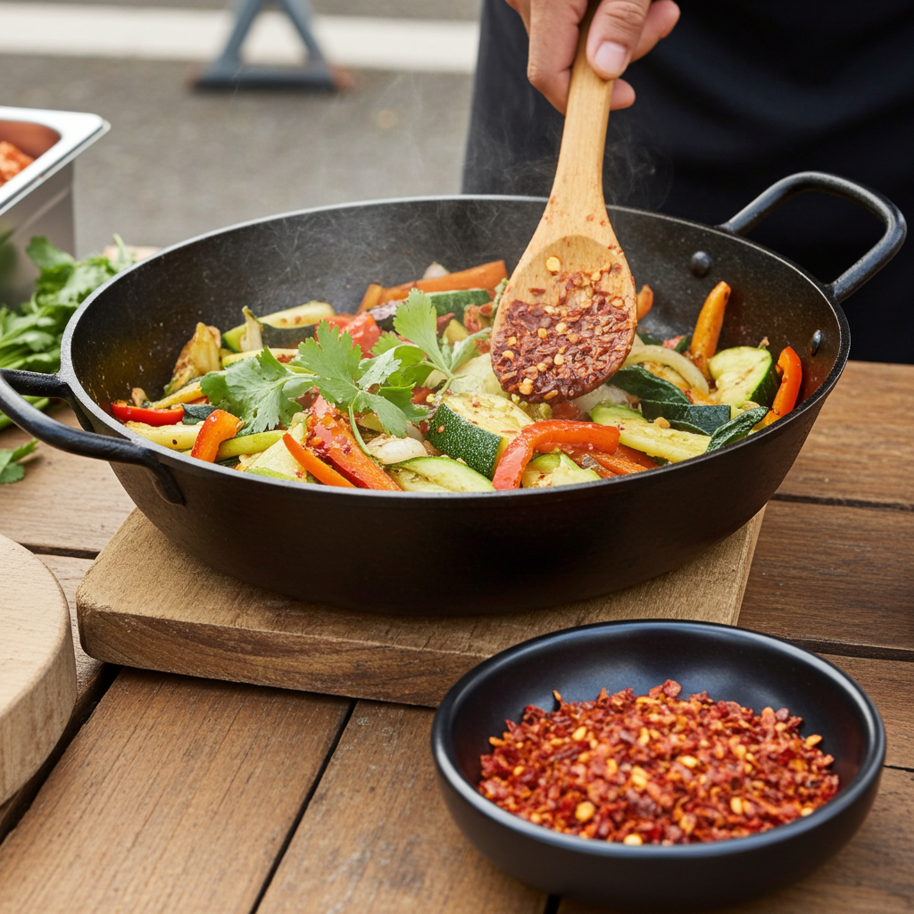 red-mild paprika flakes