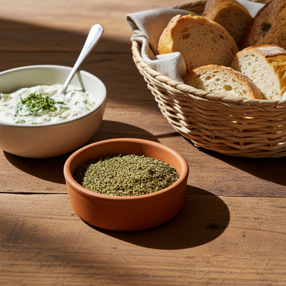 dipping garden herbs (spice preparation)