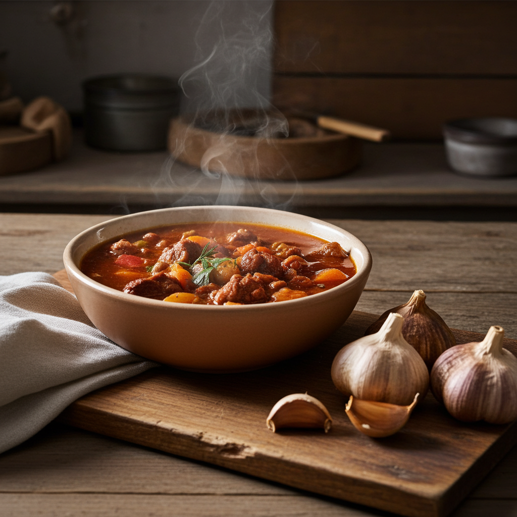 Geräucherter Knoblauch Knolle
