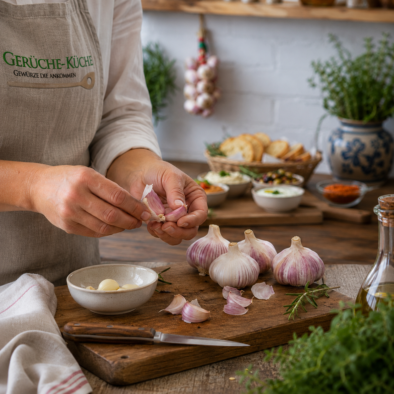 Rosa Knoblauch Zopf aus Tarn 1kg