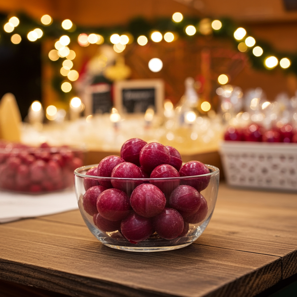 Wildkirsche-Bonbons Fruchtbonbons Nahaufnahme