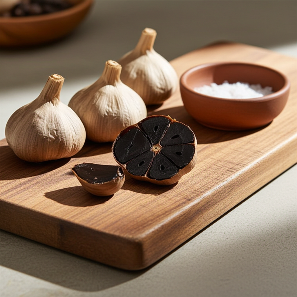 Schwarzer fermentierter Knoblauch aus Spanien