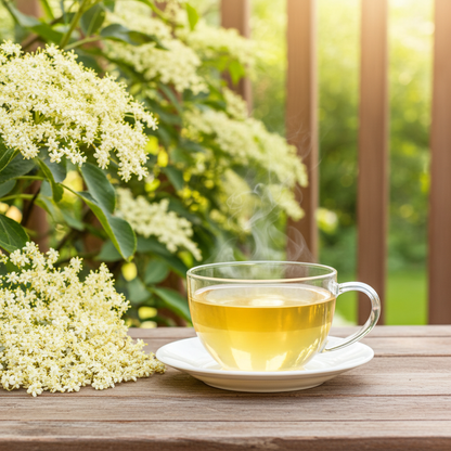 Fleurs de sureau, frottées