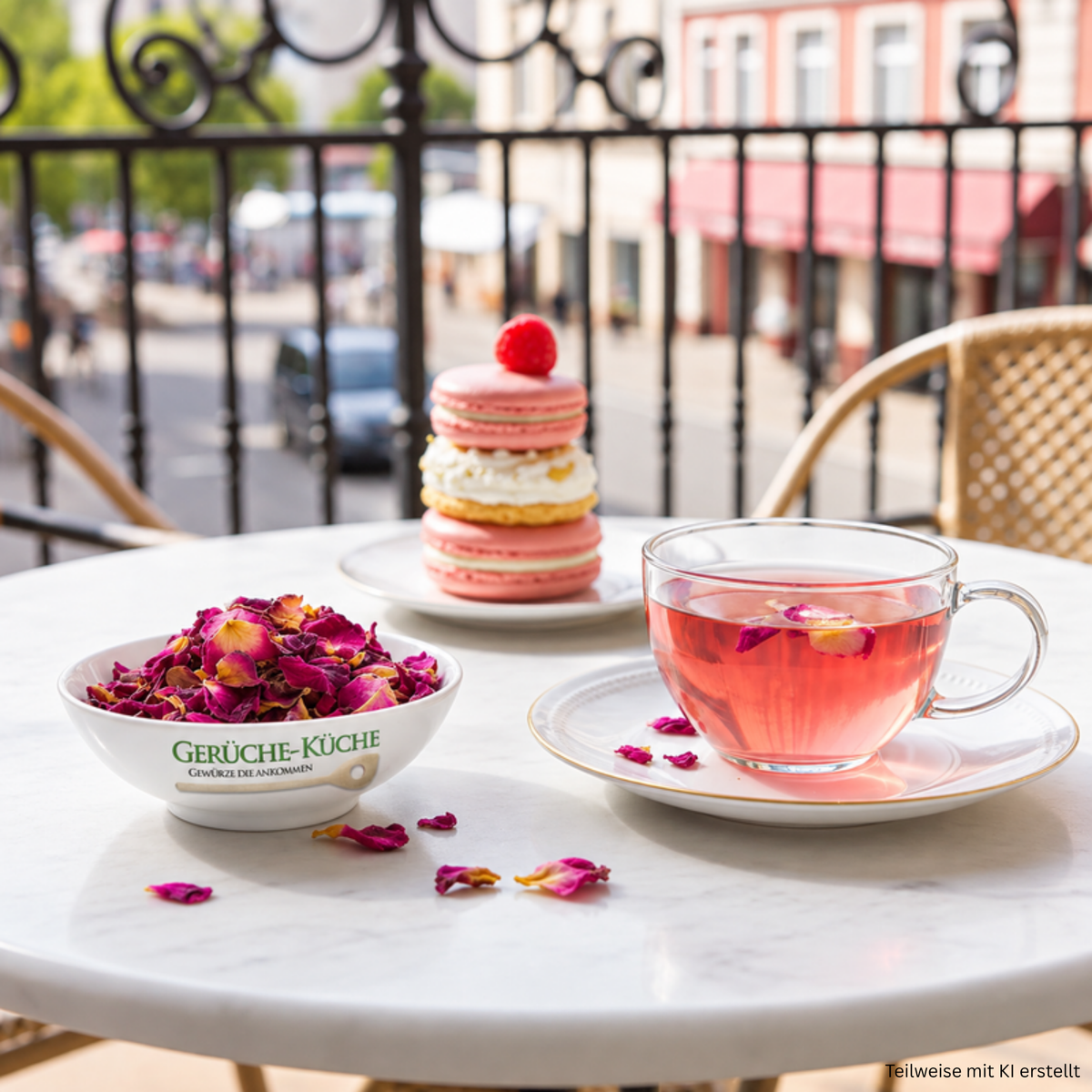 cut rose petals