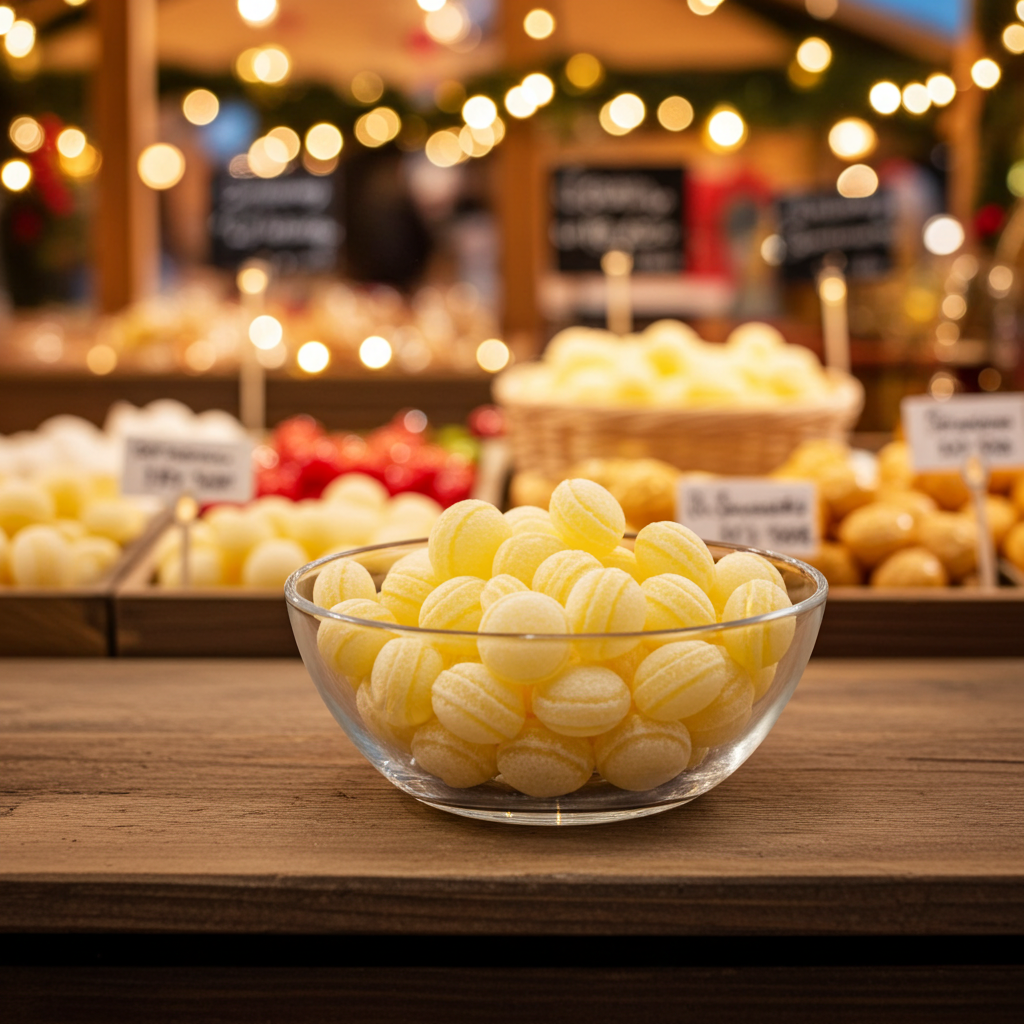 Vanille-Bonbons Kräuterbonbons Nahaufnahme
