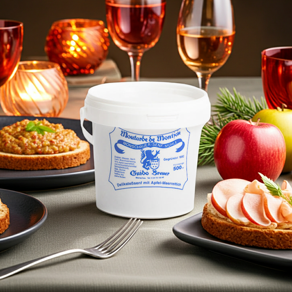 Apfel-Meerrettich-Senf Monschauer Senf Historische Senfmühle Monschau 500 ml