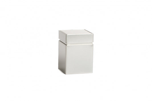 Quadratische Teedose - Kräuterdose silber