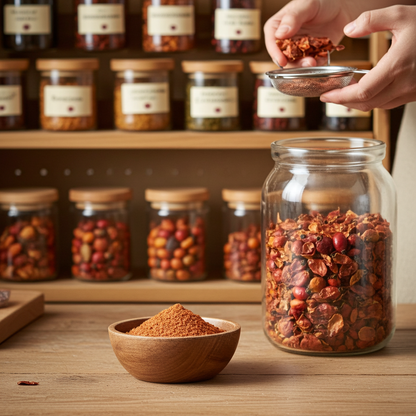 Hagebuttenschalen gemahlen | Fruchtprodukt