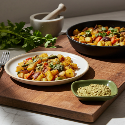 fried potatoes fine (seasoning preparation)