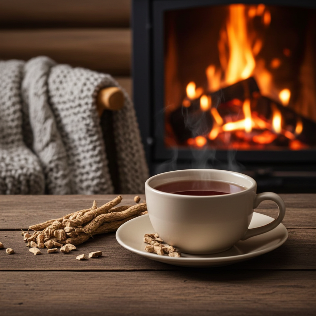 Racine de calamus pelée et coupée